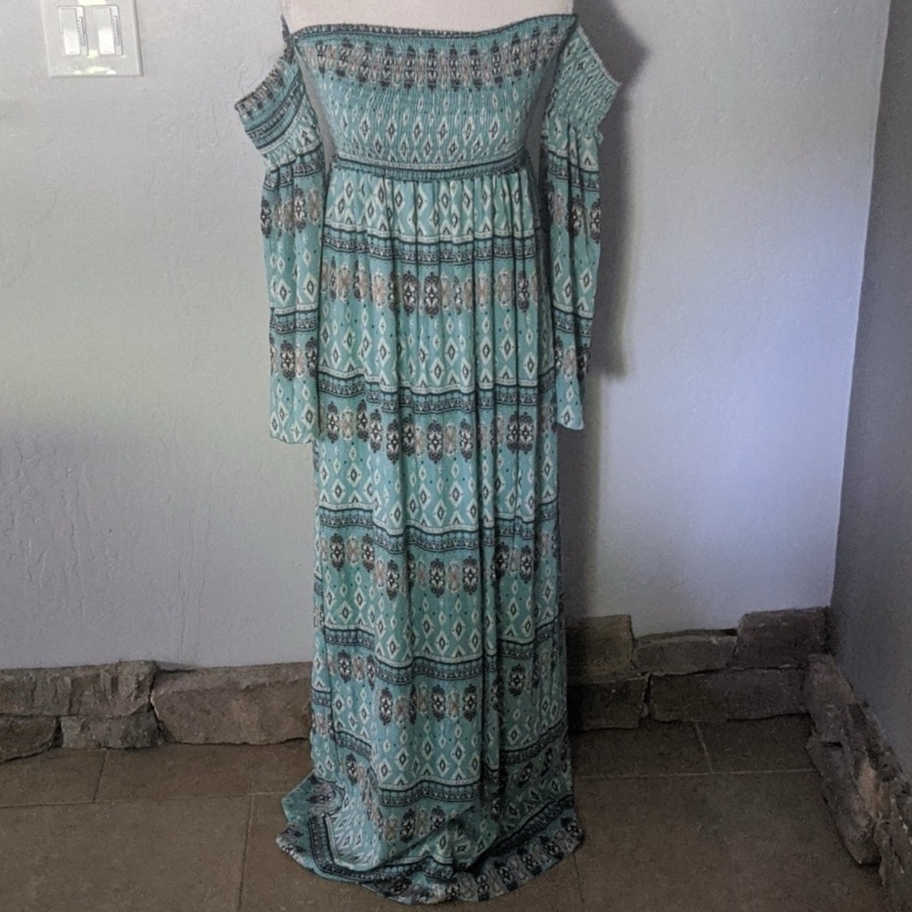 Pinkblush Off-Shoulder Sleeveless Maxi Sundress
